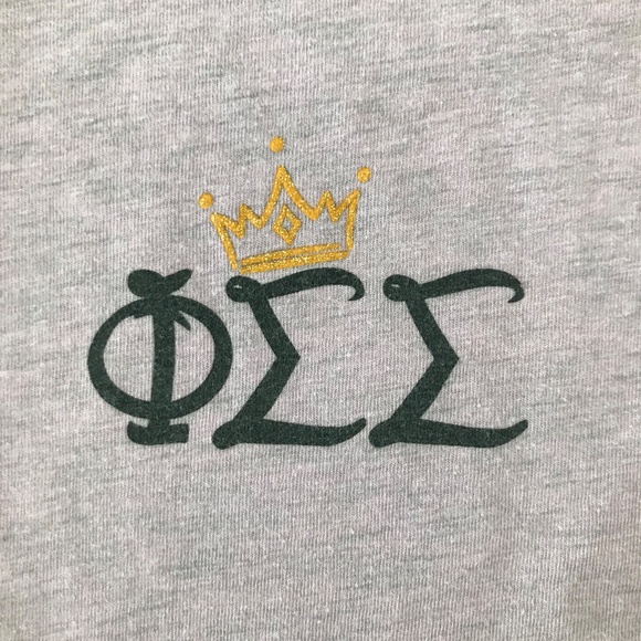 Phi Sigma Sigma Princess for a Day Castle Grey T Shirt - Picture 4 of 4